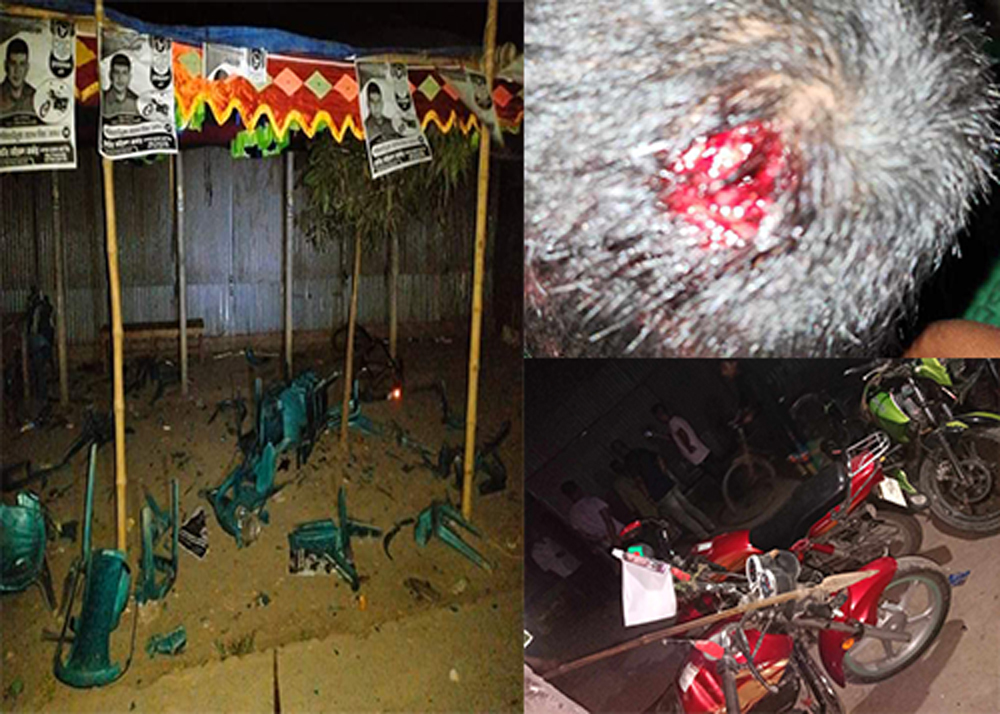 মাগুরায় দুই চেয়ারম্যান প্রার্থীর সমর্থকদের মধ্য সংঘর্ষ-মোটর সাইকেল ভাংচুর! আহত-১০ আটক -৪